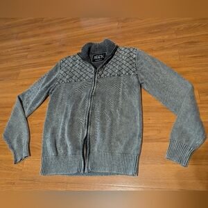 Black Label Charcoal Zip-Up Sweater